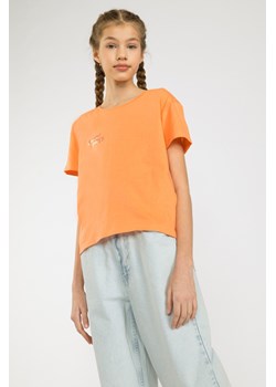 Pomarańczowy t-shirt dla dziewczyny Antisocial Butterfly, Rozmiar - 146, Kolor - Pomarańczowy ze sklepu REPORTER w kategorii Bluzki dziewczęce - zdjęcie 189104502