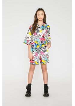 Wzorzysta koszula z krótkim rękawem GRAFFITI, Rozmiar - 164, Kolor - Multikolor ze sklepu REPORTER w kategorii Koszule dziewczęce - zdjęcie 189104624