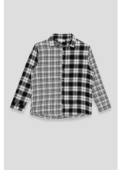 Czarna patchworkowa koszula z długim rękawem, Kolor - Czarny, Rozmiar - 182 ze sklepu REPORTER w kategorii Koszule chłopięce - zdjęcie 189104740