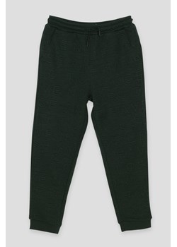 Czarne prążkowane spodnie dresowe z napisami, Rozmiar - 146, Kolor - Czarny ze sklepu REPORTER w kategorii Spodnie chłopięce - zdjęcie 189104882