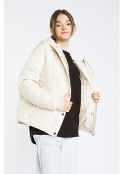 Kremowa ocieplana kurtka puffer z kapturem, Rozmiar - 146, Kolor - Kremowy ze sklepu REPORTER w kategorii Kurtki dziewczęce - zdjęcie 189104920