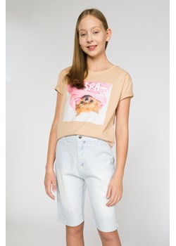 Krótkie jeansowe spodenki dla dziewczyny, Rozmiar - 146, Kolor - Błękitny ze sklepu REPORTER w kategorii Spodenki dziewczęce - zdjęcie 189105271