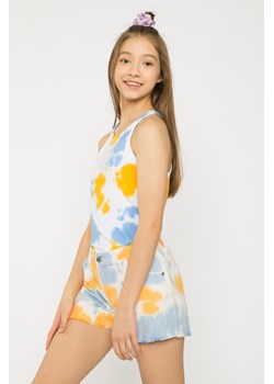 Żółty top na ramiączkach TIE DYE, Rozmiar - 146, Kolor - Multikolor ze sklepu REPORTER w kategorii Bluzki dziewczęce - zdjęcie 189105361