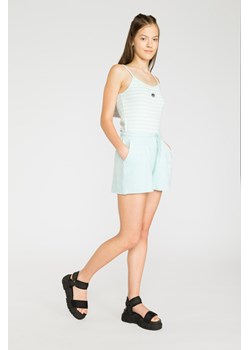 Miętowy top na ramiączkach w paski, Rozmiar - 140, Kolor - Miętowy ze sklepu REPORTER w kategorii Bluzki dziewczęce - zdjęcie 189105371