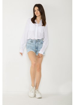 Niebieskie krótkie jeansowe spodenki, Rozmiar - 140, Kolor - Niebieski ze sklepu REPORTER w kategorii Spodenki dziewczęce - zdjęcie 189105550