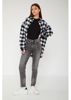 Szare jeansowe spodnie typu BAGGY, Rozmiar - 146, Kolor - Szary ze sklepu REPORTER w kategorii Spodnie dziewczęce - zdjęcie 189105794