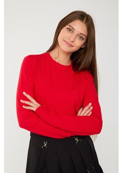 Czerwona bluzka z długim rękawem, Rozmiar - 140, Kolor - Czerwony ze sklepu REPORTER w kategorii Bluzki dziewczęce - zdjęcie 189106060