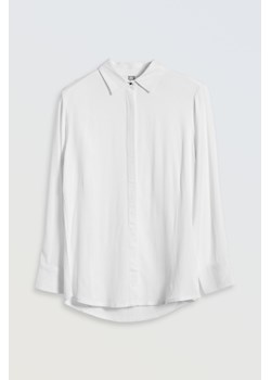 Biała koszula z długim rękawem z lejącego się materiału, Rozmiar - 140, Kolor - Biały ze sklepu REPORTER w kategorii Koszule dziewczęce - zdjęcie 189106492