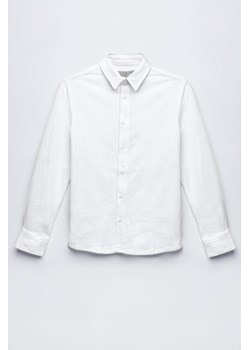 Biała koszula w paski z długim rękawem, Kolor - Biały, Rozmiar - 188 ze sklepu REPORTER w kategorii Koszule chłopięce - zdjęcie 189106582
