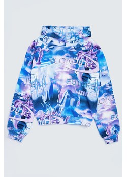 Bluza z kapturem z kolorowym nadrukiem na całości, Rozmiar - 164, Kolor - Multikolor ze sklepu REPORTER w kategorii Bluzy dziewczęce - zdjęcie 189106624