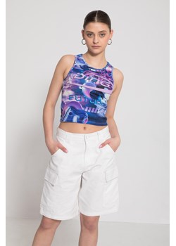 Białe krótkie spodenki z naszywanymi kieszeniami, Rozmiar - 140, Kolor - Biały ze sklepu REPORTER w kategorii Spodenki dziewczęce - zdjęcie 189106664