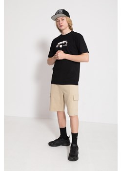 Beżowe krótkie spodenki z przestrzennymi kieszeniami, Rozmiar - 140, Kolor - Beżowy ze sklepu REPORTER w kategorii Spodenki chłopięce - zdjęcie 189106670