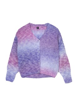 Kolorowy sweter OVERSIZE z efektem ombre zapinany na guziki, Rozmiar - 170, Kolor - Fioletowy ze sklepu REPORTER w kategorii Swetry dziewczęce - zdjęcie 189106911