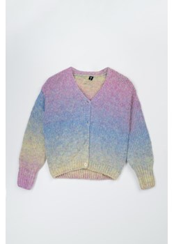 Kolorowy sweter OVERSIZE z efektem ombre zapinany na guziki, Rozmiar - 146, Kolor - Multikolor ze sklepu REPORTER w kategorii Swetry dziewczęce - zdjęcie 189106964