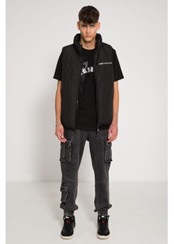 Czarne jeansowe spodnie typu joggery z naszywanymi kieszeniami, Rozmiar - 140, Kolor - Czarny ze sklepu REPORTER w kategorii Spodnie chłopięce - zdjęcie 189107332