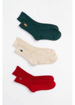 Kolorowe skarpety z motywem świątecznym 3-PAK, Rozmiar -  31, Kolor - Multikolor ze sklepu REPORTER w kategorii Skarpetki dziecięce - zdjęcie 189107502