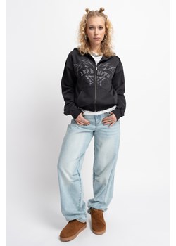 Jasnoniebieskie spodnie jeansowe typu balloon z modnymi przeszyciami, Rozmiar - 140, Kolor - Niebieski ze sklepu REPORTER w kategorii Spodnie dziewczęce - zdjęcie 189107540