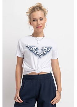 Biały t-shirt COMFORT z nadrukiem na całości, Rozmiar - 140, Kolor - Biały ze sklepu REPORTER w kategorii Bluzki dziewczęce - zdjęcie 189107623