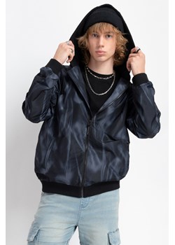 Czarno-szara kurtka przejściowa z kapturem z efektem cieniowania, Rozmiar - 170, Kolor - Multikolor ze sklepu REPORTER w kategorii Kurtki chłopięce - zdjęcie 189107953