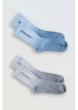 Niebiesko-szary zestaw skarpet z haftem 2-PAK, Rozmiar -  34, Kolor - Multikolor ze sklepu REPORTER w kategorii Skarpetki dziecięce - zdjęcie 189108021