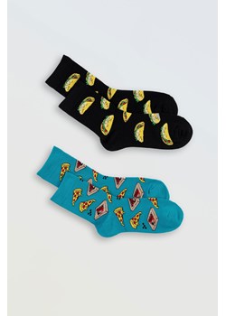 Kolorowy zestaw skarpet we wzory 2-PAK, Rozmiar -  37, Kolor - Multikolor ze sklepu REPORTER w kategorii Skarpetki dziecięce - zdjęcie 189108022