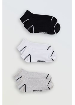 Monochromatyczny zestaw skarpet z kontrastowym wzorem 3-PAK, Rozmiar -  34, Kolor - Multikolor ze sklepu REPORTER w kategorii Skarpetki dziecięce - zdjęcie 189108024