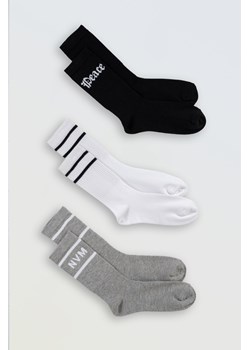 Monochromatyczny zestaw skarpet z kontrastowym wzorem 3-PAK, Rozmiar -  31, Kolor - Multikolor ze sklepu REPORTER w kategorii Skarpetki dziecięce - zdjęcie 189108031