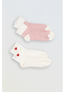 Skarpety z ozdobną falbanką 2-PAK, Rozmiar -  31, Kolor - Multikolor ze sklepu REPORTER w kategorii Skarpetki dziecięce - zdjęcie 189108032