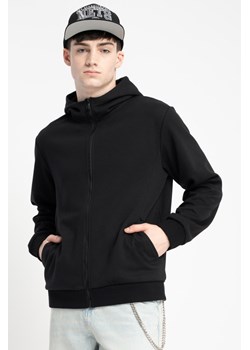 Czarna bluza REGULAR z kapturem z modnymi cięciami, Rozmiar - 140, Kolor - Czarny ze sklepu REPORTER w kategorii Bluzy chłopięce - zdjęcie 189108203