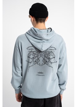 Jasnoniebieska bluza z kapturem REGULAR z autorska grafiką z tyłu, Rozmiar - 140, Kolor - Niebieski ze sklepu REPORTER w kategorii Bluzy chłopięce - zdjęcie 189109644