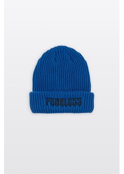 Niebieska czapka zimowa z napisem na przodzie, Rozmiar -  r2, Kolor - Granatowy ze sklepu REPORTER w kategorii Czapki dziecięce - zdjęcie 189109970