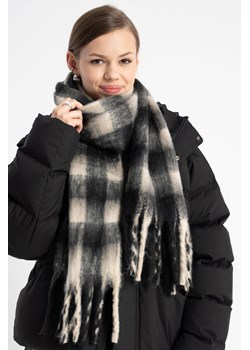 Beżowo-czarny szalik w kratę, Rozmiar -  r2, Kolor - Czarny ze sklepu REPORTER w kategorii Szaliki dziecięce - zdjęcie 189110022