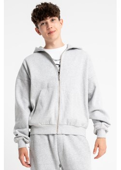 Szara bluza BOXY z kapturem bez nadruków, Rozmiar - 146, Kolor - Szary ze sklepu REPORTER w kategorii Bluzy chłopięce - zdjęcie 189110300