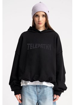 Czarna bluza z kapturem BOXY z nadrukiem z przodu, Rozmiar - 140, Kolor - Czarny ze sklepu REPORTER w kategorii Bluzy dziewczęce - zdjęcie 189110340