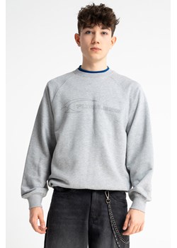 Bluza bez kaptura LOOSE szary melanż z nadrukiem z przodu, Rozmiar - 152, Kolor - Szary ze sklepu REPORTER w kategorii Bluzy chłopięce - zdjęcie 189111012