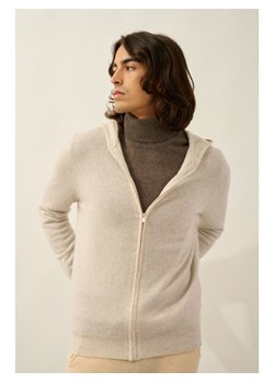 AUTHENTIC CASHMERE Kaszmirowy kardigan "Neurre" w kolorze kremowym ze sklepu Limango Polska w kategorii Swetry męskie - zdjęcie 189114630