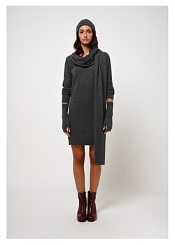 AUTHENTIC CASHMERE Kaszmirowa sukienka "Armet" w kolorze antracytowym ze sklepu Limango Polska w kategorii Sukienki - zdjęcie 189114823