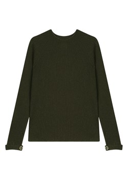 AUTHENTIC CASHMERE Kaszmirowy sweter "Assia" w kolorze ciemnozielonym ze sklepu Limango Polska w kategorii Swetry damskie - zdjęcie 189114831