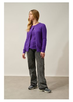 AUTHENTIC CASHMERE Kaszmirowy kardigan "Caron" w kolorze fioletowym ze sklepu Limango Polska w kategorii Swetry damskie - zdjęcie 189114950
