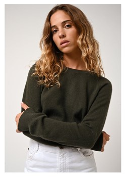 AUTHENTIC CASHMERE Kaszmirowy sweter "Etret" w kolorze khaki ze sklepu Limango Polska w kategorii Swetry damskie - zdjęcie 189115364