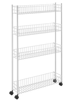 metaltex Wózek wielofunkcyjny "Fino" w kolorze srebrnym - 60 x 95 x 16 cm ze sklepu Limango Polska w kategorii Regały i witryny - zdjęcie 189116213