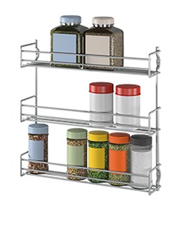 metaltex Regał "Pepito" w kolorze srebrnym na przyprawy - 36 x 31 x 8 cm ze sklepu Limango Polska w kategorii Pojemniki kuchenne - zdjęcie 189116440