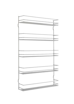 metaltex Regał w kolorze srebrnym na przyprawy - 36 x 58 x 8 cm ze sklepu Limango Polska w kategorii Regały i witryny - zdjęcie 189116441