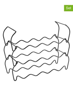 metaltex Regały (3 szt.) w kolorze srebrnym na butelki - 44 x 14 x 13 cm ze sklepu Limango Polska w kategorii Regały i witryny - zdjęcie 189116492