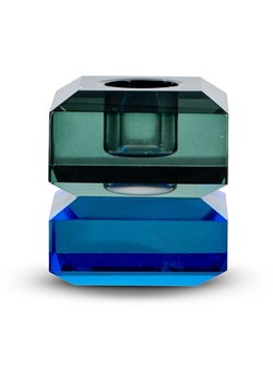Byon Świecznik "Ruby" w kolorze niebieski-zielonym - 5,5 x 6 x 5 cm ze sklepu Limango Polska w kategorii Świeczniki - zdjęcie 189117323
