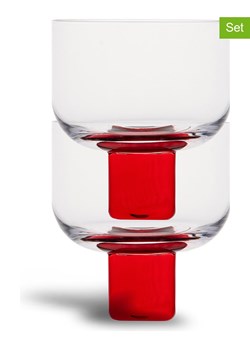 Byon Szklanki (2 szt.) "Victoria" w kolorze czerwonym - 350 ml ze sklepu Limango Polska w kategorii Naczynia - zdjęcie 189117383