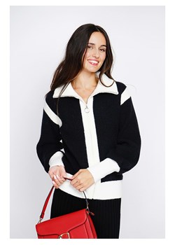 ASSUILI Kardigan w kolorze czarno-białym ze sklepu Limango Polska w kategorii Swetry damskie - zdjęcie 189117464