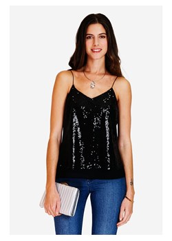 ASSUILI Top cekinowy w kolorze czarnym ze sklepu Limango Polska w kategorii Bluzki damskie - zdjęcie 189117653