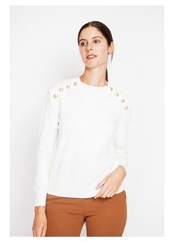 ASSUILI Sweter w kolorze białym ze sklepu Limango Polska w kategorii Swetry damskie - zdjęcie 189118334