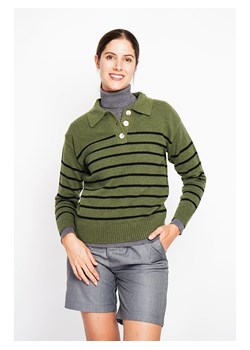 ASSUILI Sweter w kolorze zielono-czarnym ze sklepu Limango Polska w kategorii Swetry damskie - zdjęcie 189118463